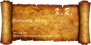 Korcsog Rita névjegykártya